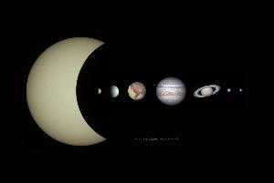 2020 - Our Solar System with Sun and Moon