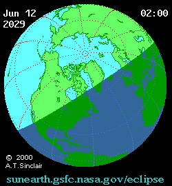 Jun 12 2029, sunearth.gsfc.nasa.gov/eclipse의 이해를 돕기 위한 화면으로 자세한 내용은 하단 표에서 확인하실 수 있습니다.