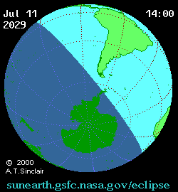 Jul 11 2029, sunearth.gsfc.nasa.gov/eclipse의 이해를 돕기 위한 화면으로 자세한 내용은 하단 표에서 확인하실 수 있습니다.