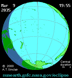 Mar 10 2035, sunearth.gsfc.nasa.gov/eclipse의 이해를 돕기 위한 화면으로 자세한 내용은 하단 표에서 확인하실 수 있습니다.