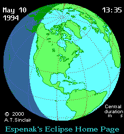 May 10 1994, Espenak's Eclipse Home Page의 이해를 돕기 위한 화면으로 자세한 내용은 하단 표에서 확인하실 수 있습니다.