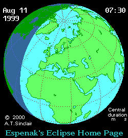 Aug 11 1999, Espenak's Eclipse Home Page의 이해를 돕기 위한 화면으로 자세한 내용은 하단 표에서 확인하실 수 있습니다.